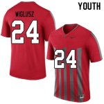 Youth Ohio State Buckeyes #24 Sam Wiglusz Throwback Nike NCAA College Football Jersey OG LHZ6344EJ